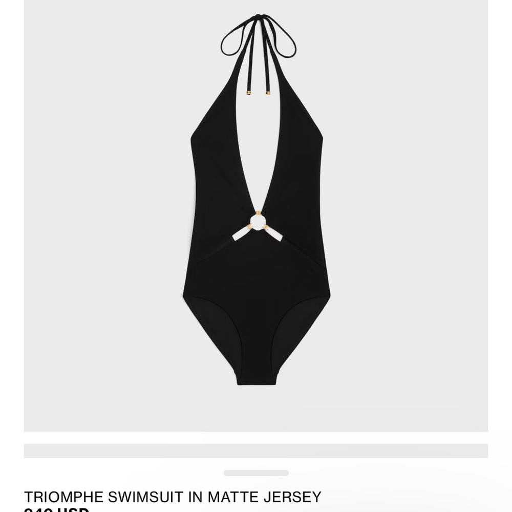 Celine triomphe Halter Swimsuit bnwt sz 40